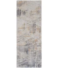 Feizy Laina Casual Abstract, Tan/Ivory/Gray, 3' x 10' Runner