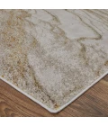 Feizy Aura Industrial Abstract, Ivory/Taupe/Gold, 1'-8" x 2'-10" Accent Rug