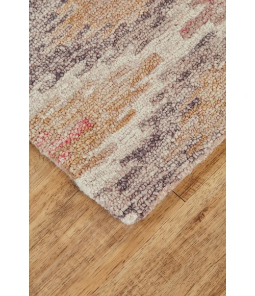 Feizy Arazad Bohemian & Eclectic Ikat, Purple/Gold/Ivory, 8' x 8' Round Rug