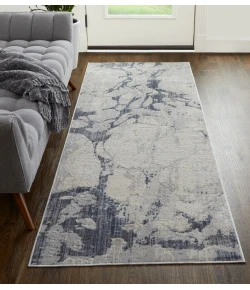 Feizy Laina 39G8F BLUE Area Rug 3 ft. X 12 ft. Runner