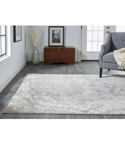 Feizy Parker SILVER/IVORY PRK3702F 9 ft. X 12 ft. Rectangle Rug