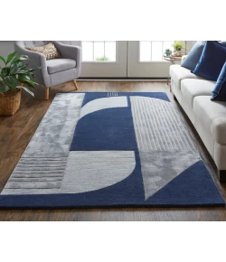 Feizy Nash 8850F NAVY/SILVER Area Rug 9 ft. X 12 ft. Rectangle