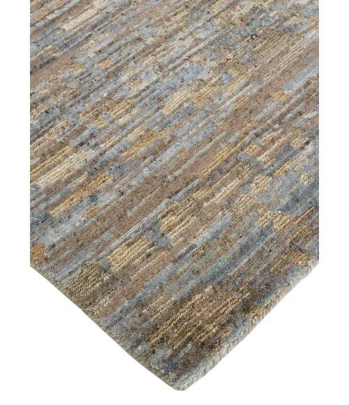 Feizy Conroe Luxe Abstract Hand-Knot Rug, Bronze Brown, 8ft-6in x 11ft-6in Area Rug