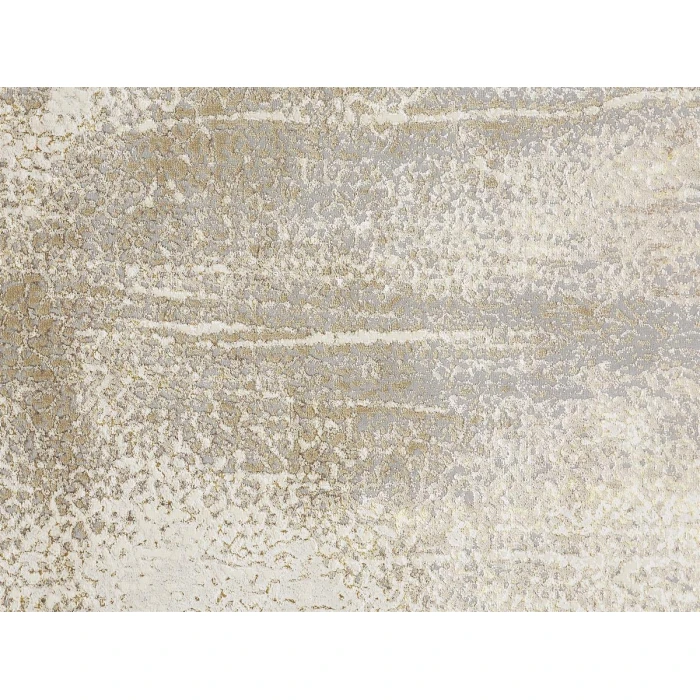 Feizy Aura Industrial Abstract, Ivory/Gray/Gold, 8' x 10' Area Rug