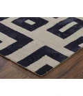 Feizy Lorrain Mid-Century Modern Geometric, Ivory/Black, 9'-6" x 13'-6" Area Rug