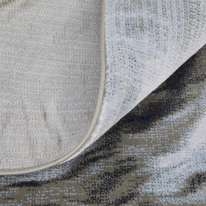 Feizy Gaspar Industrial Abstract, Taupe/Gray/Blue, 5'-2" x 7'-2" Area Rug
