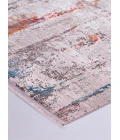 Feizy Cadiz Industrial Abstract, Gray/Red/Blue, 9'-9" x 13'-2" Area Rug