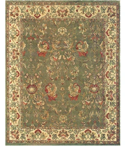 Feizy Tamara Green/Tan/Red 3936697F 8ft. x 8ft. Round Rug