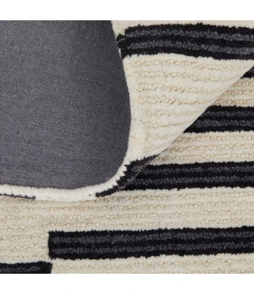 Feizy Maguire Industrial Abstract, Ivory/Black, 10' x 14' Area Rug