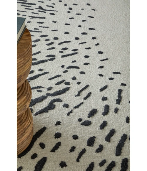 Feizy Winston Ivory/Black WNS8B06F 5ft. x 8ft. Rect. Rug