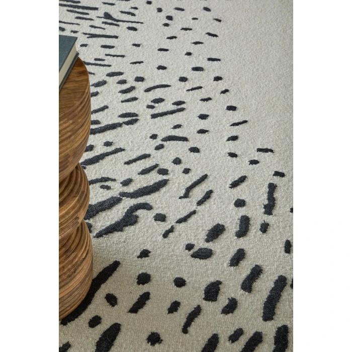 Feizy Winston Ivory/Black WNS8B06F 5ft. x 8ft. Rect. Rug