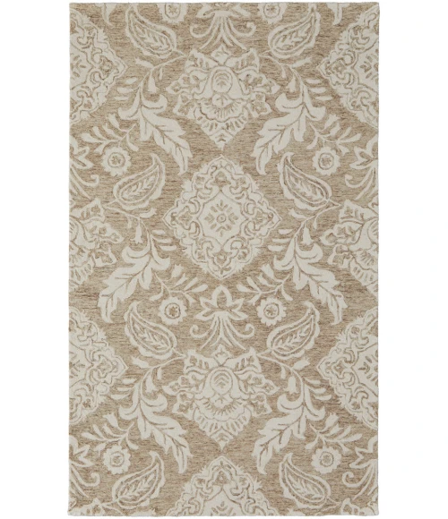 Feizy Belfort Classic Medallion, Tan/Ivory, 10' x 14' Area Rug