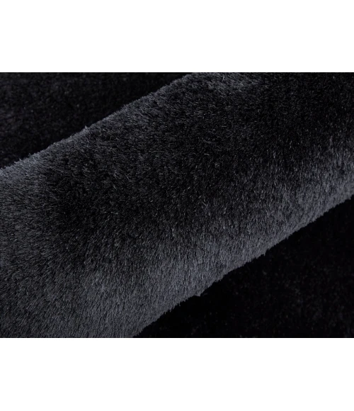 Feizy Indochine Luxury & Glam Solid, Black, 8' x 8' Round Rug