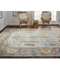 Feizy Karina Persian, Blue/Gray/Gold, 2'-6" x 8' Runner