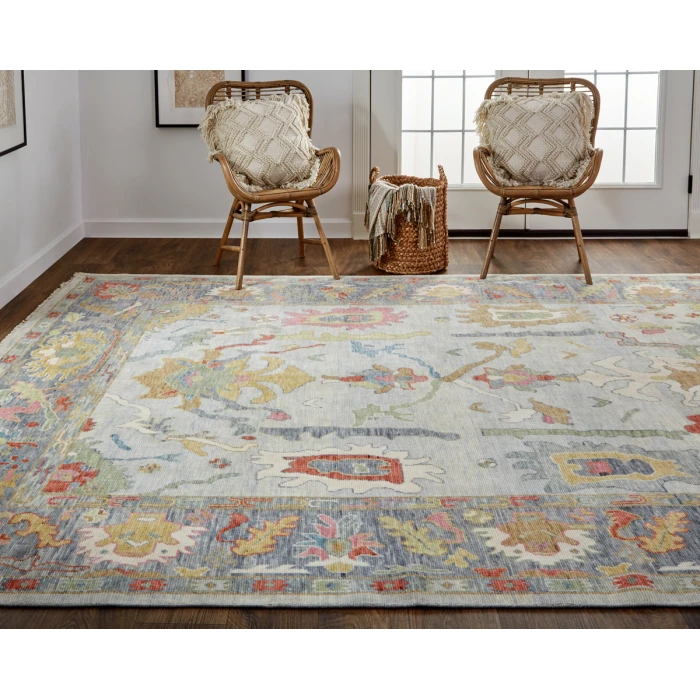 Feizy Karina Persian, Blue/Gray/Gold, 2'-6" x 8' Runner