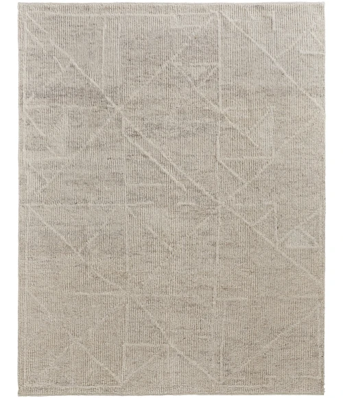 Feizy Alford Minimalist Eyelash Wool Rug, Ivory/Beige, 11ft-6in x 15ft Area Rug