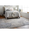 Feizy Laina Casual Abstract, Tan/Blue, 4' x 6' Area Rug