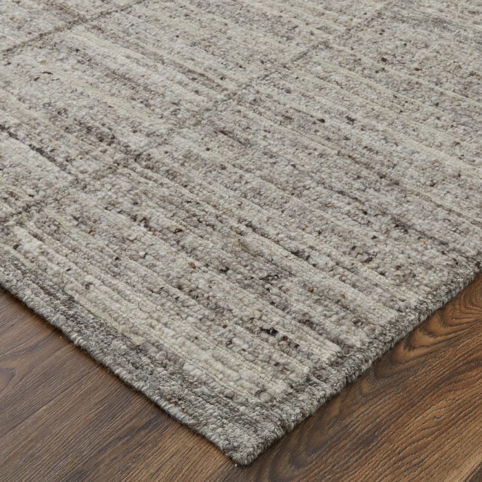 Feizy Navaro Scandinavian Abstract, Gray/Ivory/Taupe, 5'-6" x 8'-6" Area Rug