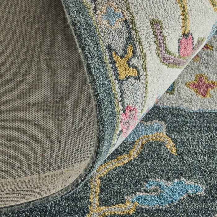Feizy Springfield Gray/Ivory/Blue SPF8A47F 9ft. x 12ft. Rect. Rug