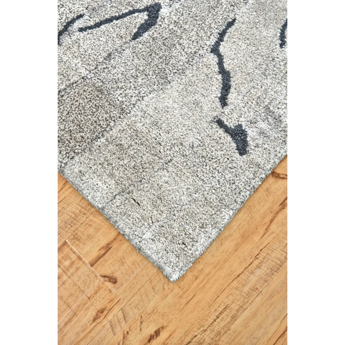 Feizy Cosmo Cabin & Lodge Abstract, Gray/Black/Silver, 2' x 3' Accent Rug