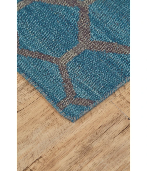 Feizy Prentiss Classic Geometric, Blue/Gray, 9' x 12' Area Rug