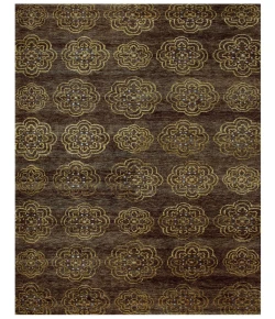 Feizy Qing 6065F BROWN Area Rug 8 ft. 6 in. X 11 ft. 6 in. Rectangle