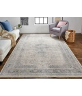 Feizy Marquette Rustic Persian Farmhouse Rug, Warm Gray/Blue, 5ft x 7ft - 2in Area Rug