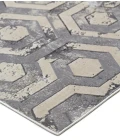 Feizy Micah Luxury & Glam Distressed, Gray/Taupe/Silver, 12' x 18' Area Rug