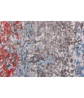 Feizy Cadiz Industrial Abstract, Gray/Red/Blue, 13' x 20' Area Rug