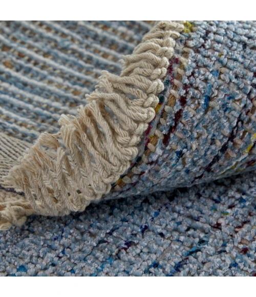 Feizy Caldwell Bohemian & Eclectic Distressed, Blue/Ivory, 9' x 12' Area Rug