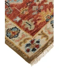 Feizy Carrington Traditional Floral Oushak, Rust Orange/Gray, 2'-6" x 8' Runner