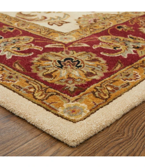 Feizy Wagner Classic Oriental, Tan/Gold/Red, 5' x 8' Area Rug