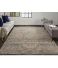 Feizy Marquette Rustic Persian Farmhouse Rug, Rust/Denim Blue, 2ft - 8in x 10ft, Runner