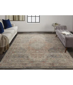 Feizy Marquette 3778F RUST/BLUE Area Rug 2 ft. X 3 ft. Rectangle