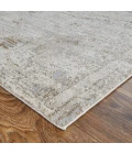 Feizy Vancouver Industrial Abstract, Ivory/Gray/Tan, 2'-10" x 7'-10" Runner
