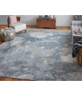 Feizy Astra Industrial Abstract, Blue/Gray/Ivory, 2'-10" x 7'-10" Runner