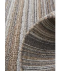 Feizy Keaton Handmade Striped Wool Rug, Neutral Tan/Silver Gray, 5ft x 8ft Area Rug