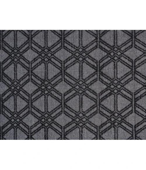 Feizy Phoenix Farmhouse Diamond, Black/Gray, 7'-9" x 9'-9" Area Rug