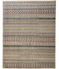 Feizy Payton Global Stripes, Tan/Orange/Blue, 9'-6" x 13'-6" Area Rug