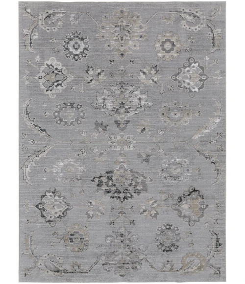 Feizy Macklaine Transitional Metallic Rug,Silver Gray/Ivory, 10ft x 13ft-2in Area Rug