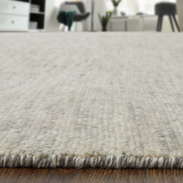 Feizy Branson Casual Solid, Ivory/Pink/Gray, 2' x 3' Accent Rug