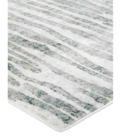 Feizy Atwell Contemporary Abstract Accent Rug, Gray/Iceberg Green, 3ft x 5ft