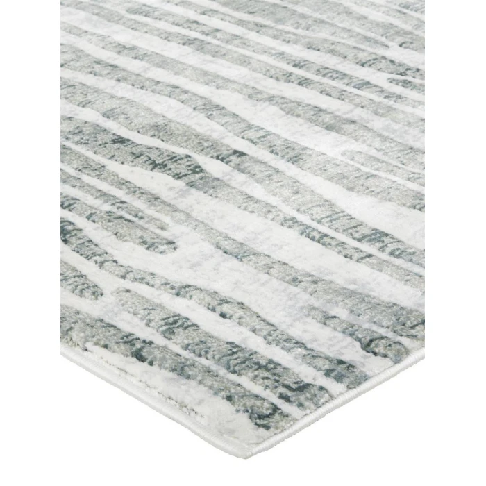 Feizy Atwell Contemporary Abstract Accent Rug, Gray/Iceberg Green, 3ft x 5ft
