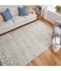 Feizy Rhett Classic Trellis & Lattice, Taupe/Ivory/Gray, 8' x 10' Area Rug