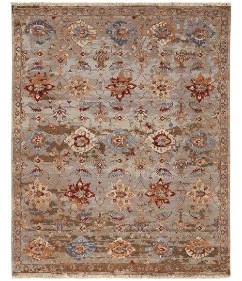 Feizy Leylan Casual Floral & Botanical, Brown/Tan/Gray, 3'-6" x 5'-6" Area Rug