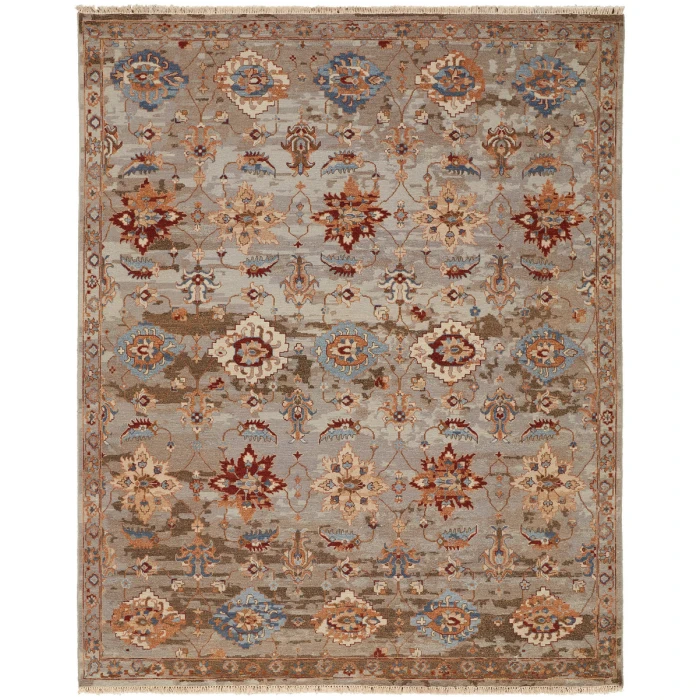 Feizy Leylan Casual Floral & Botanical, Brown/Tan/Gray, 9'-6" x 13'-6" Area Rug