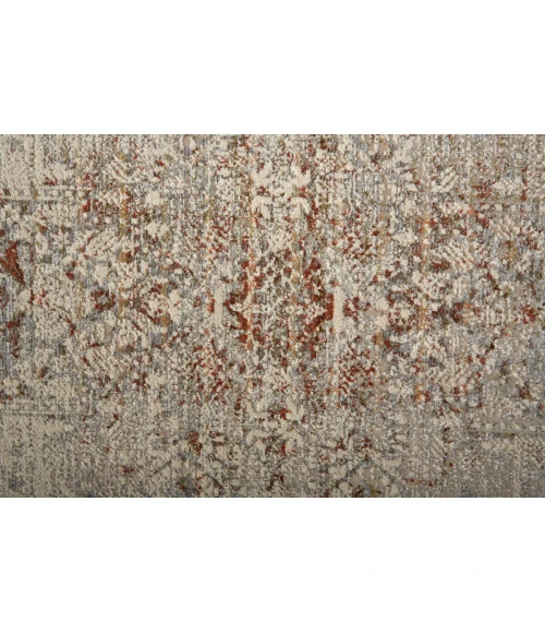 Feizy Kaia Casual Distressed, Tan/Ivory/Orange, 2'-6" x 8' Runner