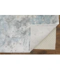 Feizy Astra Industrial Abstract, Blue/Gray/Ivory, 2'-10" x 7'-10" Runner