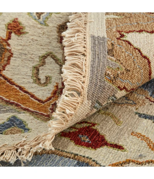 Feizy Leylan Bohemian & Eclectic Ikat, Tan/Ivory/Orange, 2'-6" x 12' Runner