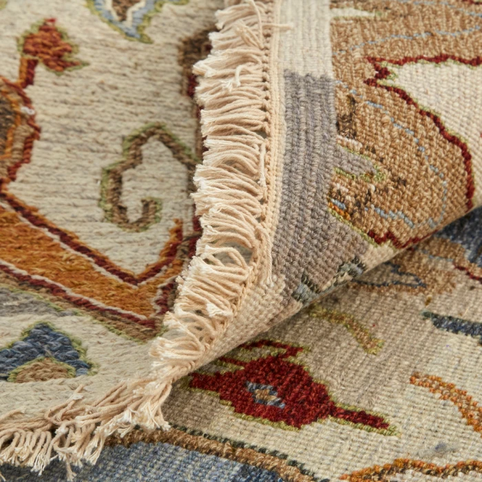 Feizy Leylan Bohemian & Eclectic Ikat, Tan/Ivory/Orange, 5'-6" x 8'-6" Area Rug